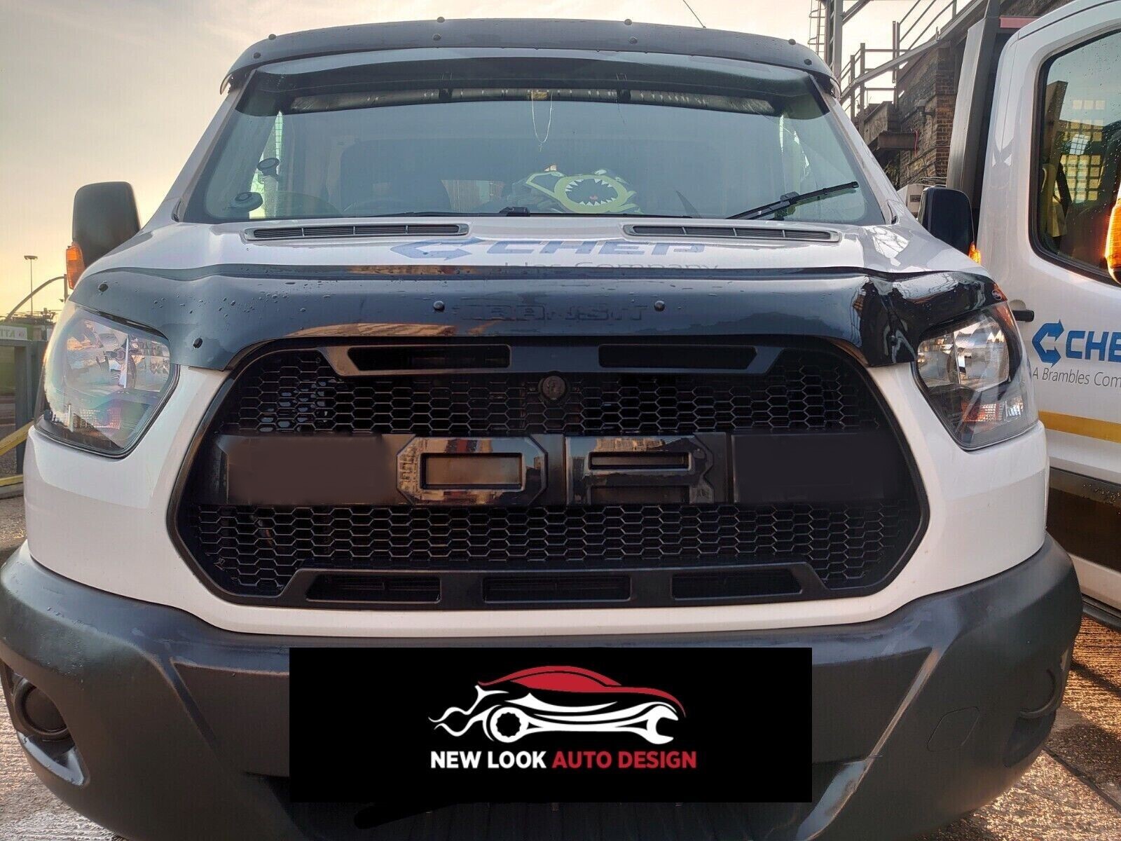 Fits TRANSIT MK8 2014 - 2018 FRONT BUMPER GRILLE Black - Image 5