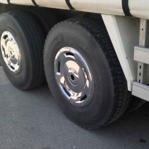 22.5 inch Universal Front & Rear Wheel Trim Covers Stainless Steel