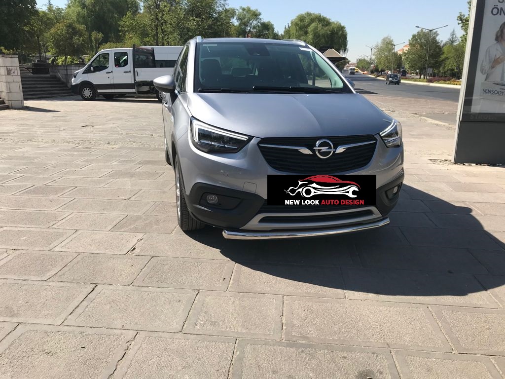 SINGLE BULL BAR NUDGE BAR FOR VAUXHALL CROSSLAND X 2017-2021 CHROME - Image 2
