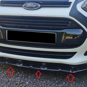 Ford Connect 2014-2022 LOWER FRONT ABS GLOSS BLACK SPLITTER BUMPER LIP ADD ON