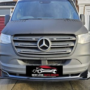 Mercedes Sprinter 2018+ LOWER FRONT ABS GLOSS BLACK SPLITTER BUMPER LIP ADD ON