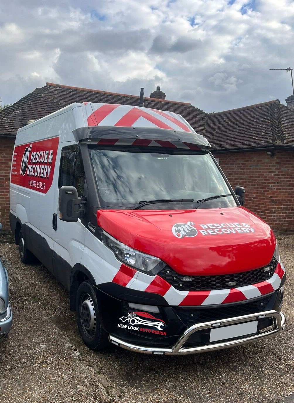BULL BAR NUDGE BAR WITH White LED for Iveco Daily 2014+ CHROME - Image 8