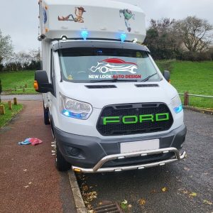 BULL BAR NUDGE BAR WITH WHITE LED fits FORD TRANSIT 2019+