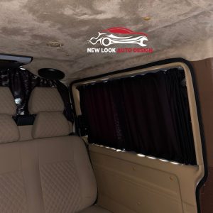 Mercedes Viano/Vito Left LWB 90 DENIER Rear QUARTER WINDOW CURTAIN BLACK