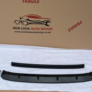 Fits VW GOLF MK8 FRONT ABS GLOSS BLACK SPLITTER BUMPER LIP 3 Pieces