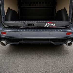 BLACK ABS Rear Bumper Protector Guard Fits Ford Custom 2012+