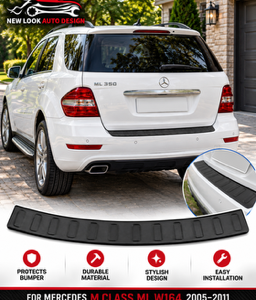 Black ABS Rear Bumper Protector for Mercedes M Class ML W164 2005-2011
