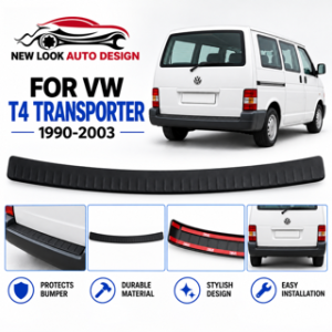 BLACK ABS REAR BUMPER PROTECTOR FOR VW T4 TRANSPORTER 1990–2003