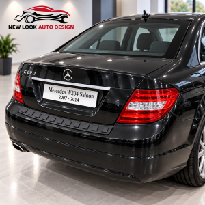 Mercedes C-Class W204 Saloon 2007–2014 Black ABS Rear Bumper Protector Guard