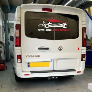 Black ABS Rear Bumper Protector Guard For Renault Trafic / Vivaro 2015+