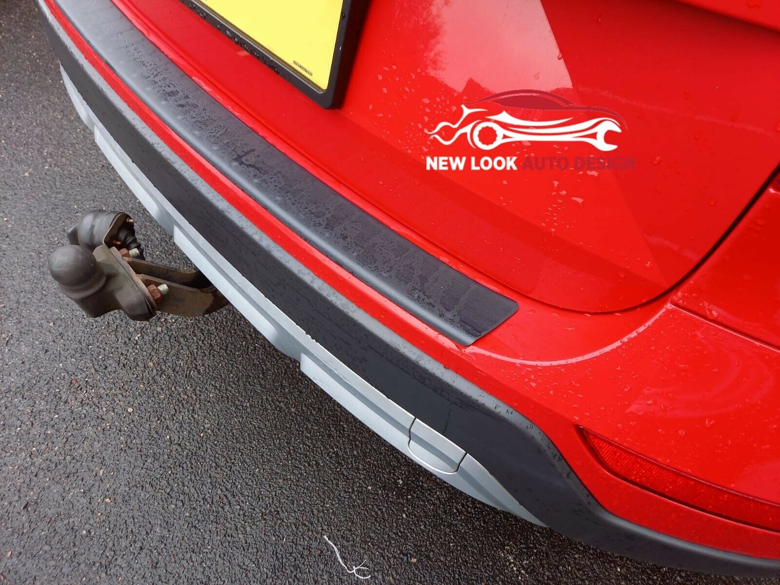 BLACK ABS Rear Bumper Protector Guard FOR Audi Q2 2015+ - Image 6