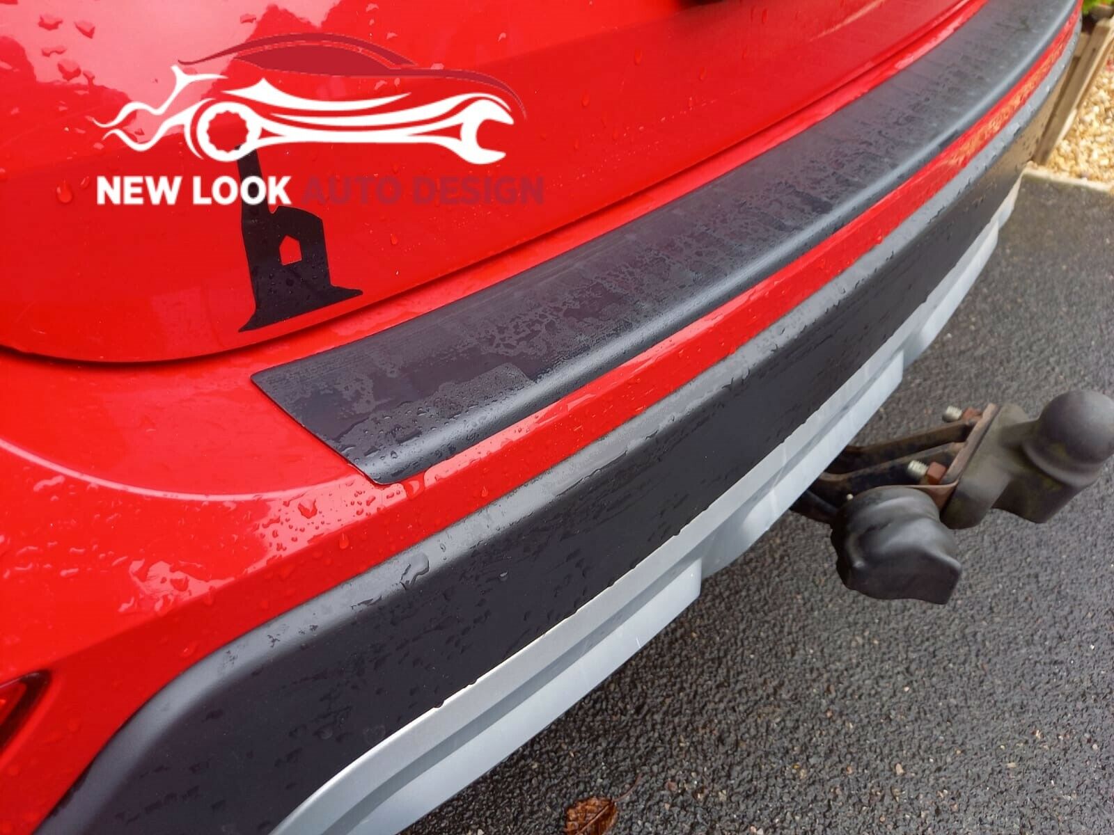 BLACK ABS Rear Bumper Protector Guard FOR Audi Q2 2015+ - Image 4