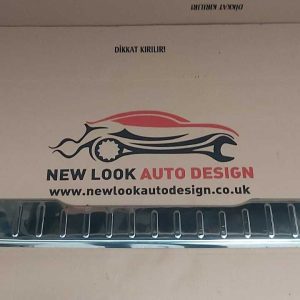 VW CADDY 2004-2014 CHROME S.STEEL REAR BUMPER PROTECTOR GUARD COVER