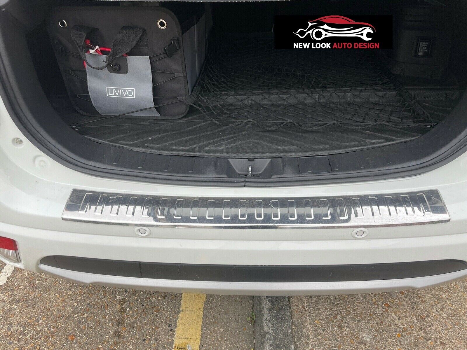 MITSUBISHI OUTLANDER 2012-2015 CHROME S.STEEL REAR BUMPER PROTECTOR GUARD COVER - Image 4