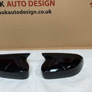 For VW Caddy MK3 FL Piano Black Wing Mirror Cap Covers Set