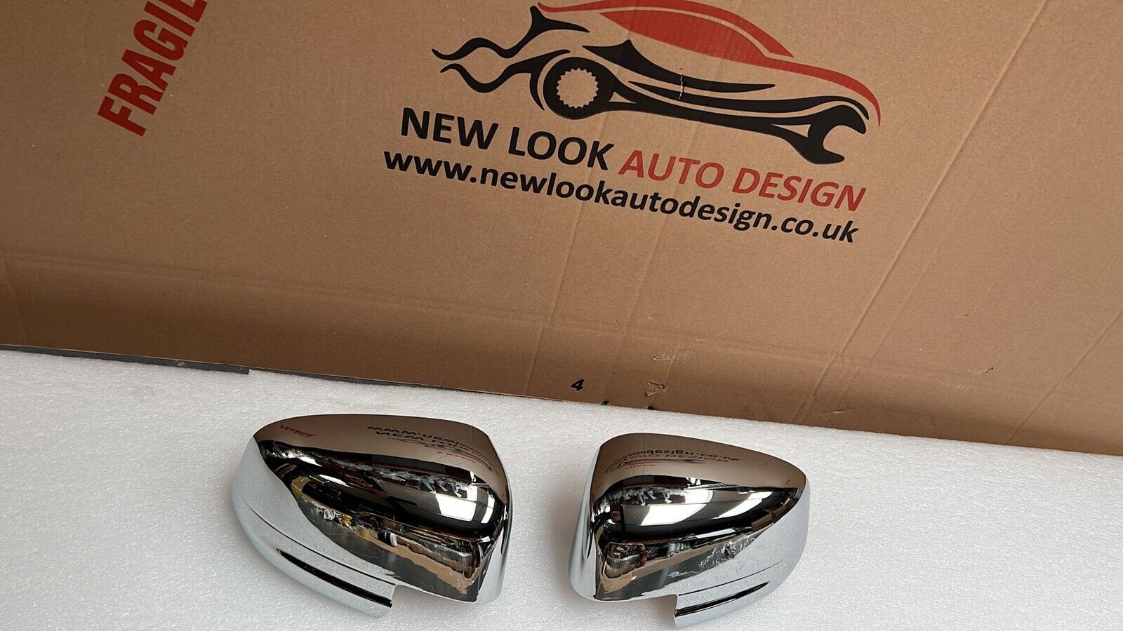 Fits Courier 2014-2016 ABS Chrome Mirror Cover 2Pcs