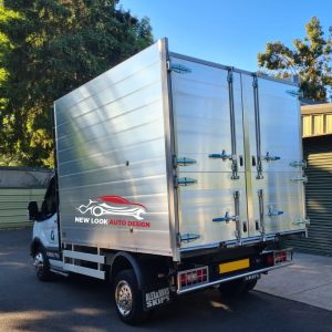 Ford transit 2013+ Dropside Truckvan Rear Light Guards And Bar S.Steel Lamp Protector