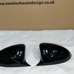 For Vauxhall Corsa E 2014-2019 Piano Black Wing Mirror Cap Covers Set