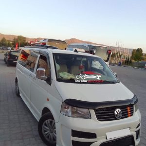 Full Body Kit for VW T8 2020-2023 LWB Front & Back Bumper Grill, Side Skirt & Spoiler
