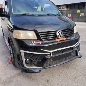 Full Body Kit for VW T6 Black Front & Back Bumper ,Side Skirts & Spoiler