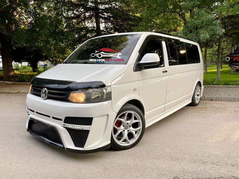 Full Body Kit for VW T8 2020-2023 LWB Front & Back Bumper Grill, Side Skirt & Spoiler - Image 13