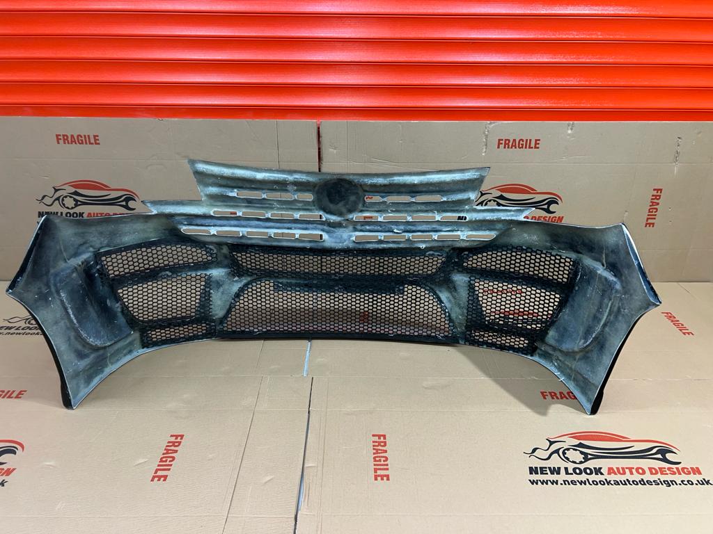 Full Body Kit for VW T8 2020-2023 LWB Black Front & Back Bumper Grill, Side Skirt & Spoiler - Image 4