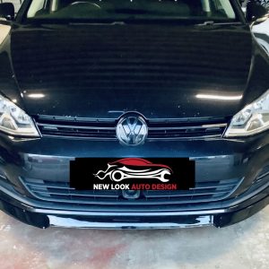 Fits VW GOLF MK7 Rear Diffuser ABS & LOWER FRONT ABS  BLACK SPLITTER BUMPER