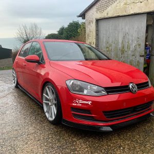 Fits VW GOLF MK7 2013-2019 FRONT ABS GLOSS BLACK SPLITTER BUMPER LIP ADD ON