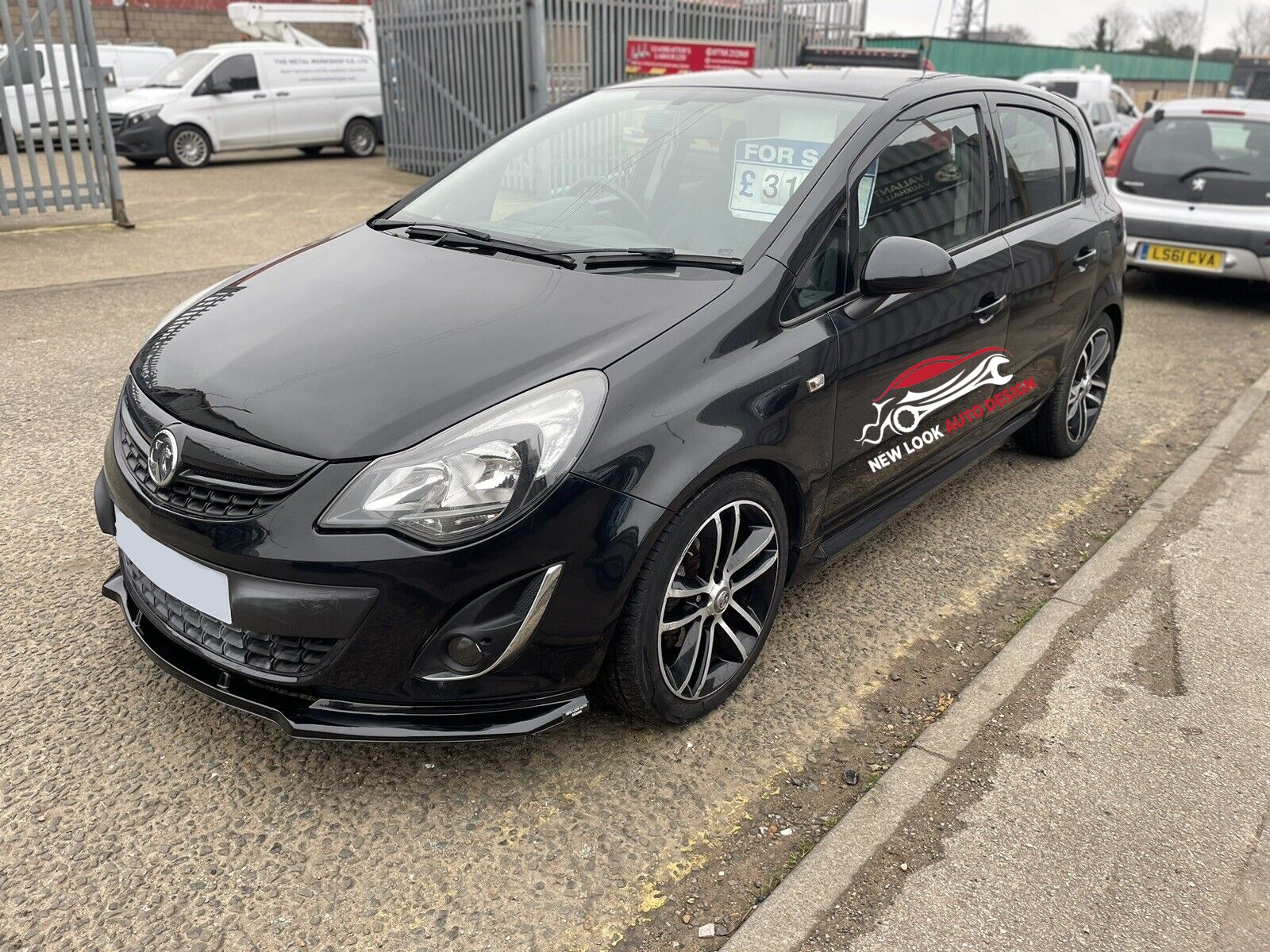Fits VAUXHALL CORSA 2006-2014 FRONT ABS GLOSS BLACK SPLITTER BUMPER LIP - Image 8