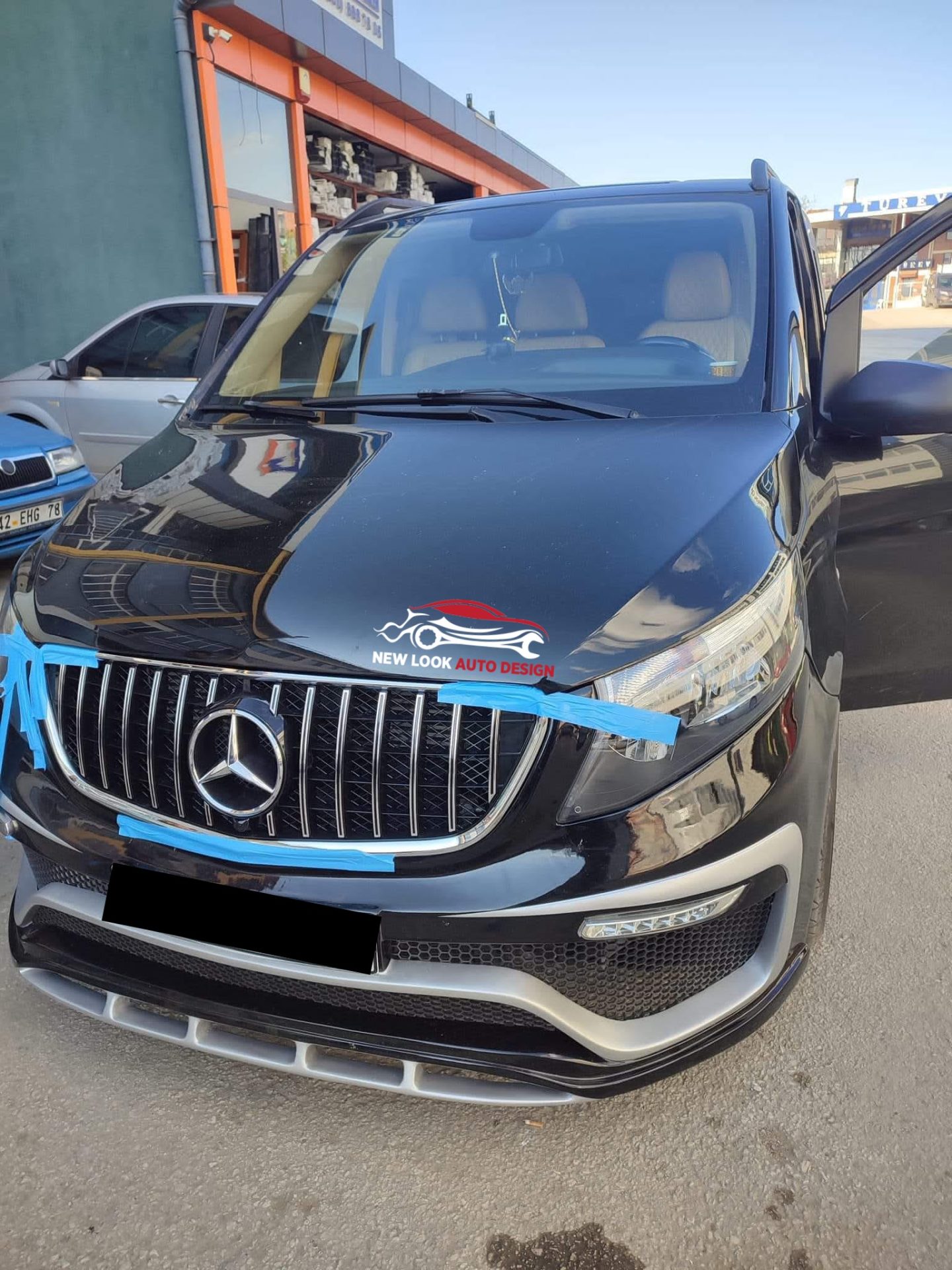Maybach Body Kit for Mercedes V Class Vito W447 2014+ Front & Back Bumper Grill - Image 5