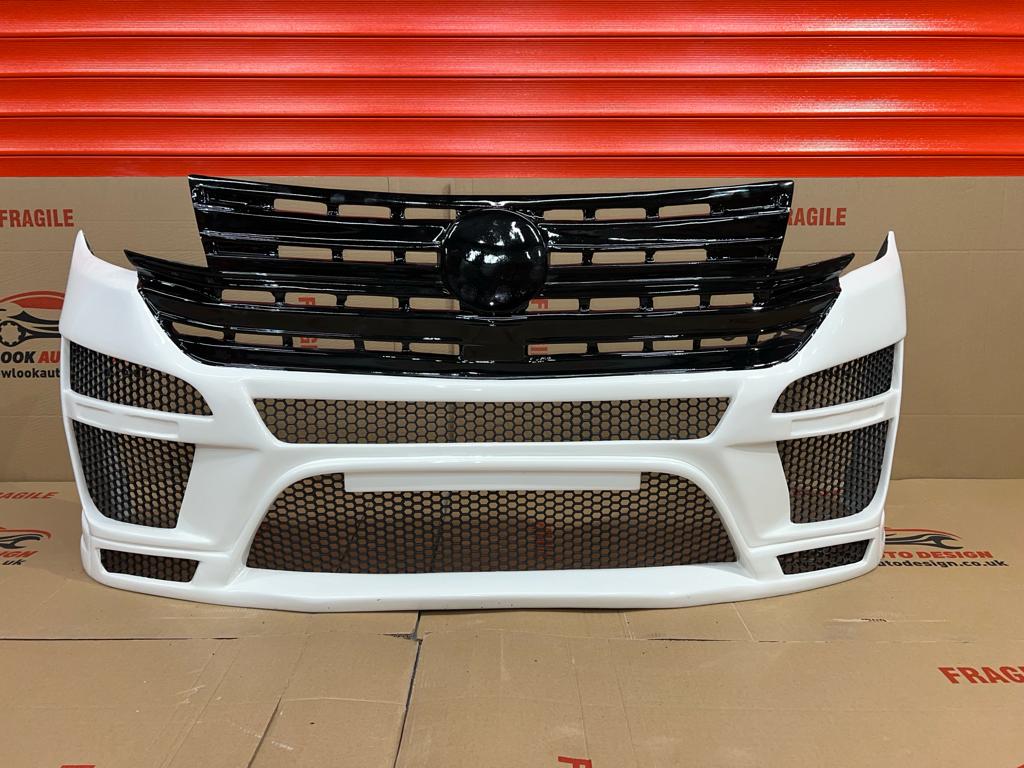 Full Body Kit for VW T8 2020-2023 LWB Front & Back Bumper Grill, Side Skirt & Spoiler - Image 7