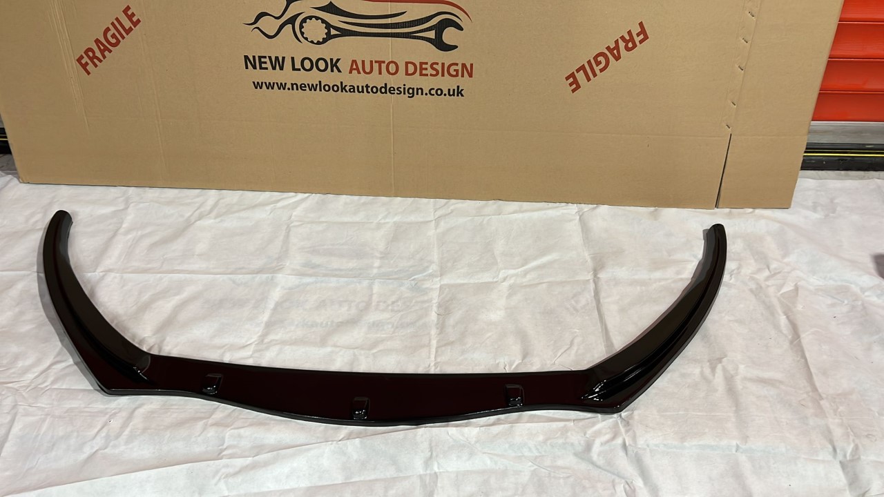 Fits VAUXHALL ASTRA J K H LOWER FRONT ABS GLOSS BLACK SPLITTER BUMPER LIP ADD ON - Image 8