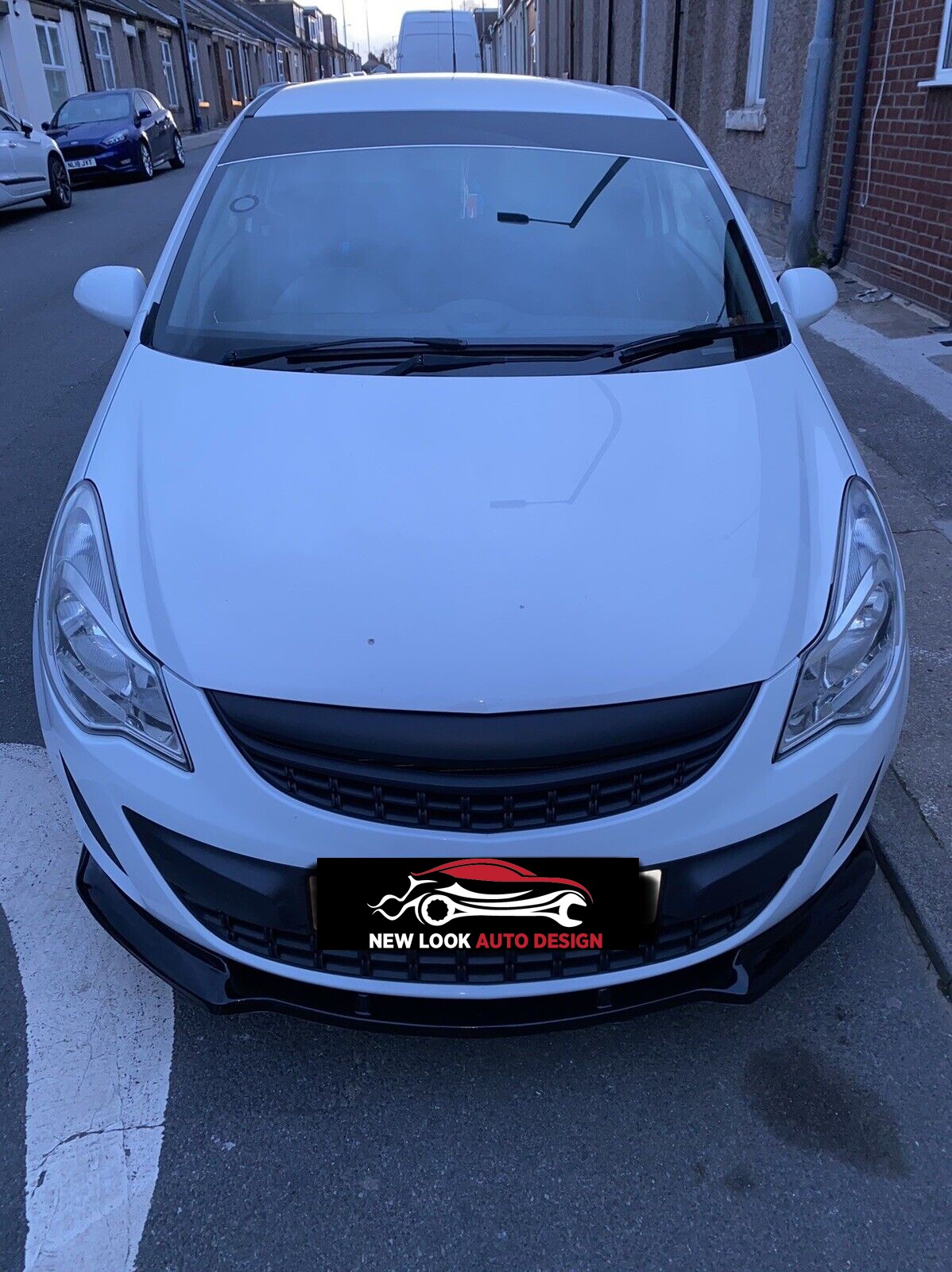 Fits VAUXHALL CORSA 2006-2014 FRONT ABS GLOSS BLACK SPLITTER BUMPER LIP - Image 9