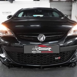 Fits VAUXHALL ASTRA J K H LOWER FRONT ABS GLOSS BLACK SPLITTER BUMPER LIP ADD ON