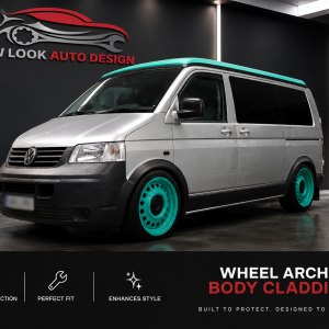 VW T5 T5.1 2003-2015 SWB WHEEL ARCHES FENDER FLARES BLACK ABS