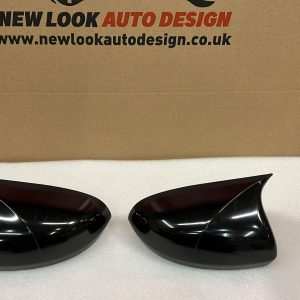 For Dacia Duster 2018+ Piano Black Wing Mirror Cap Covers Set