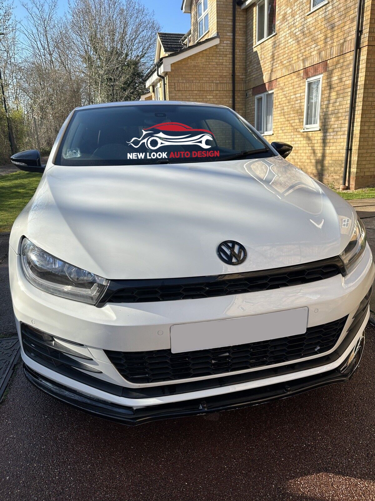 Fits VW SCIROCCO LOWER FRONT ABS GLOSS BLACK SPLITTER BUMPER LIP 2008-2017 - Image 3