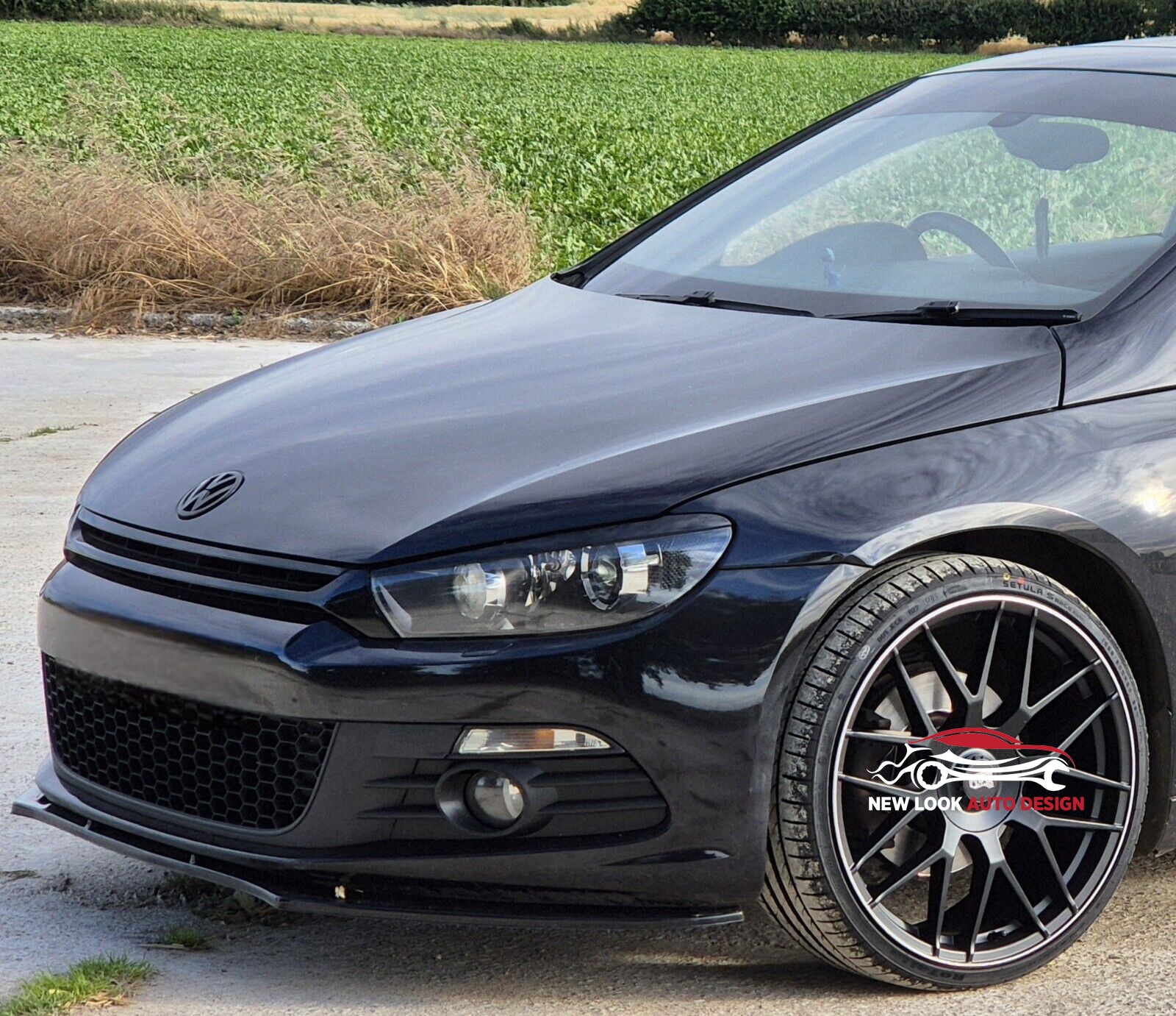 Fits VW SCIROCCO LOWER FRONT ABS GLOSS BLACK SPLITTER BUMPER LIP 2008-2017 - Image 2