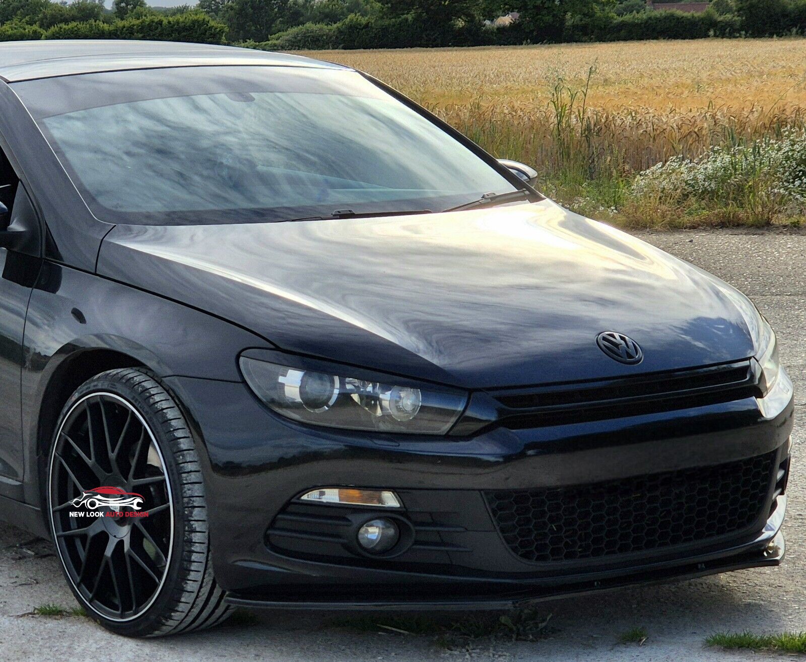 Fits VW SCIROCCO LOWER FRONT ABS GLOSS BLACK SPLITTER BUMPER LIP 2008-2017 - Image 5
