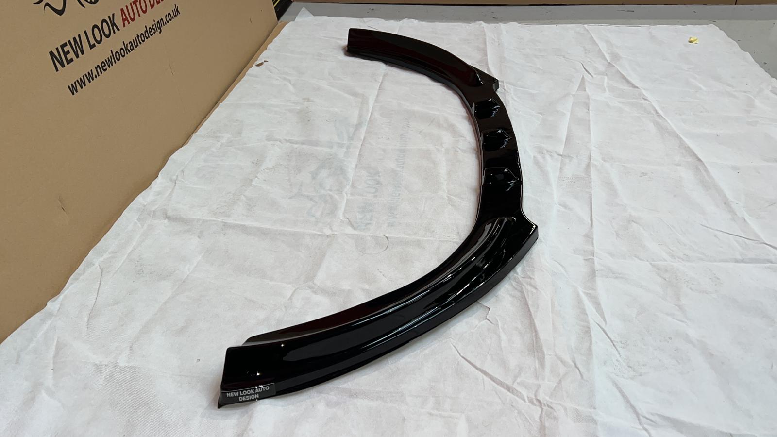 Fits FORD FIESTA 2009-2012 FRONT ABS GLOSS BLACK SPLITTER BUMPER LIP ADD ON - Image 6