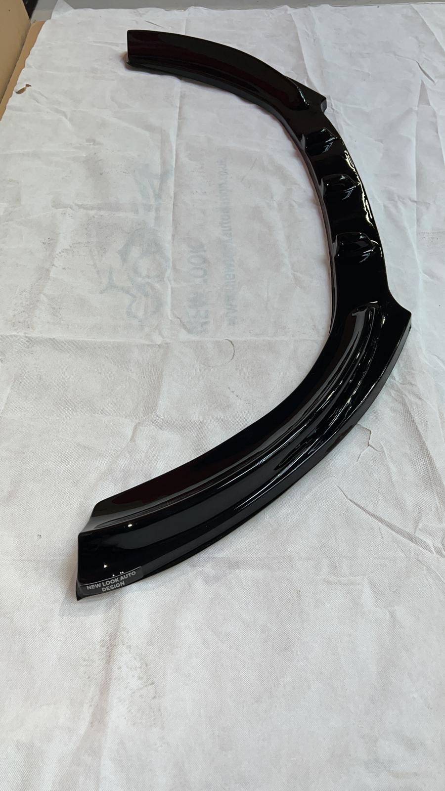 Fits FORD FIESTA 2009-2012 FRONT ABS GLOSS BLACK SPLITTER BUMPER LIP ADD ON - Image 7