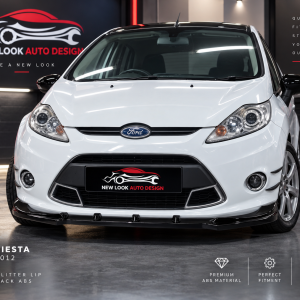 Fits FORD FIESTA 2009-2012 FRONT ABS GLOSS BLACK SPLITTER BUMPER LIP ADD ON