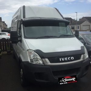 Iveco Daily 2007-2013 Black Acrylic Sun Visor and Bug Guard Set