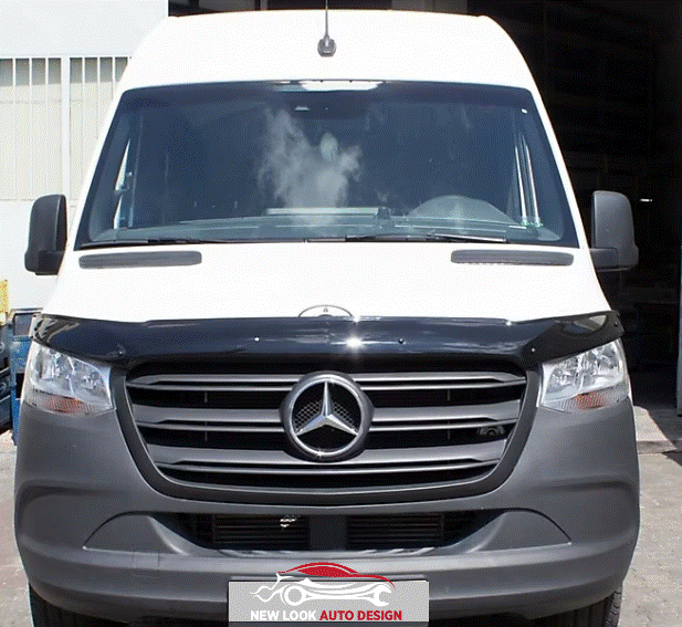 Sun Visor Black and Bug Guard for MERCEDES SPRINTER 2019+ - Image 2