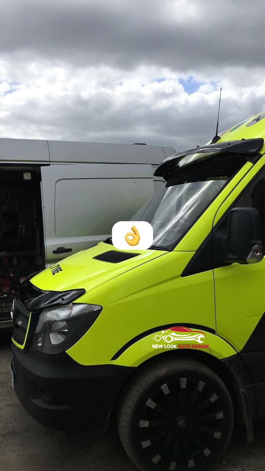 Sun Visor Black and Bug Guard for MERCEDES SPRINTER 2014-2018 - Image 5