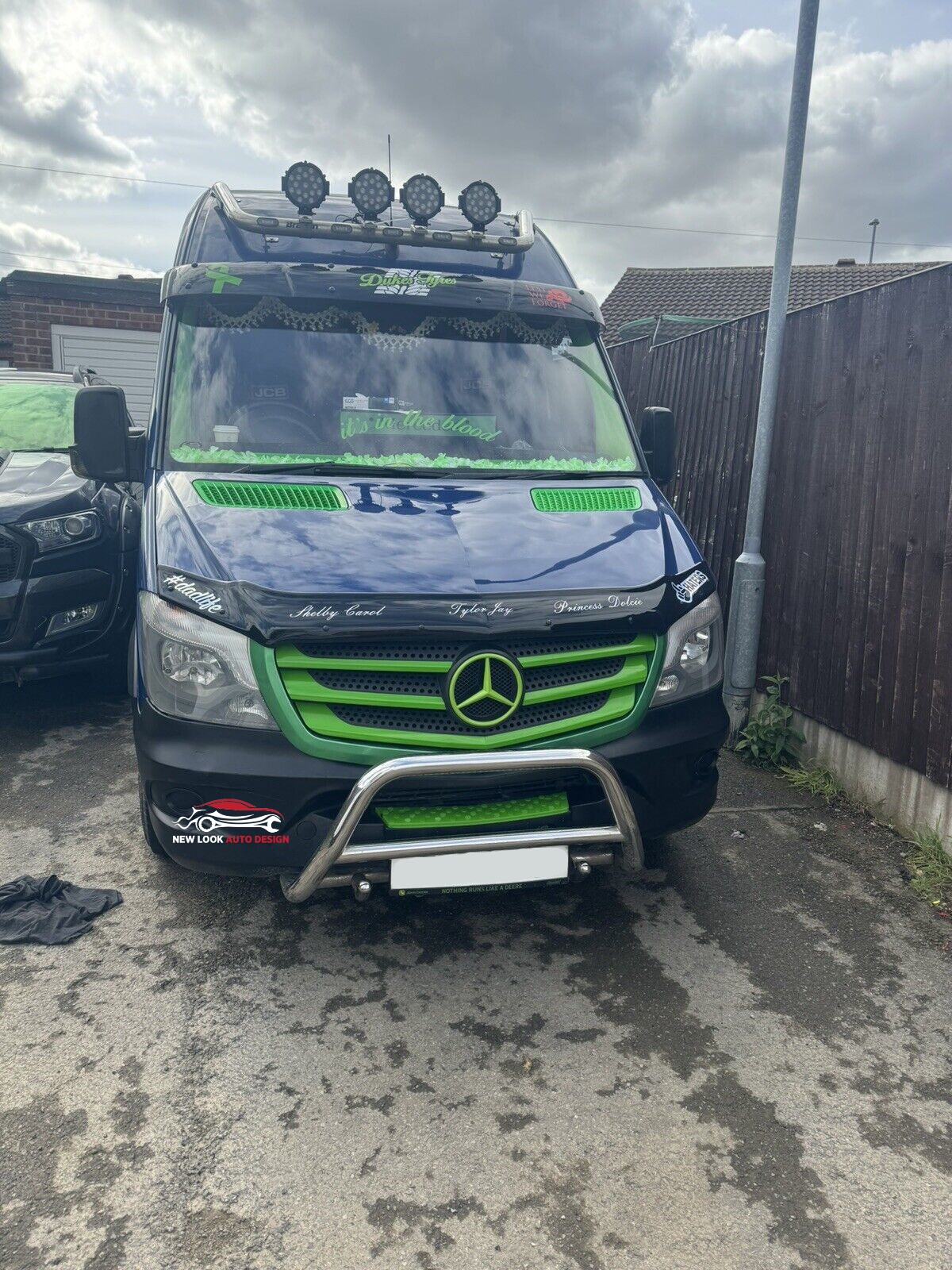 Sun Visor Black and Bug Guard for MERCEDES SPRINTER 2014-2018 - Image 6