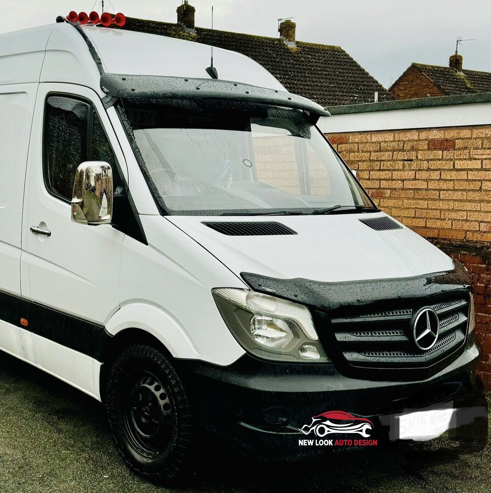 Sun Visor Black and Bug Guard for MERCEDES SPRINTER 2014-2018 - Image 8