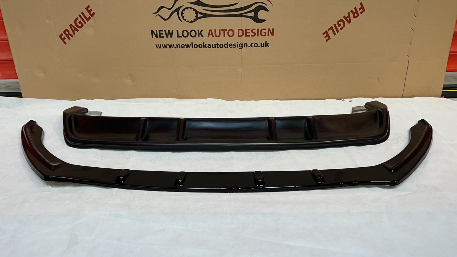 SEAT LEON FR Rear Diffuser Set ABS and LOWER FRONT ABS GLOSS BLACK SPLITTER LIP - Image 15