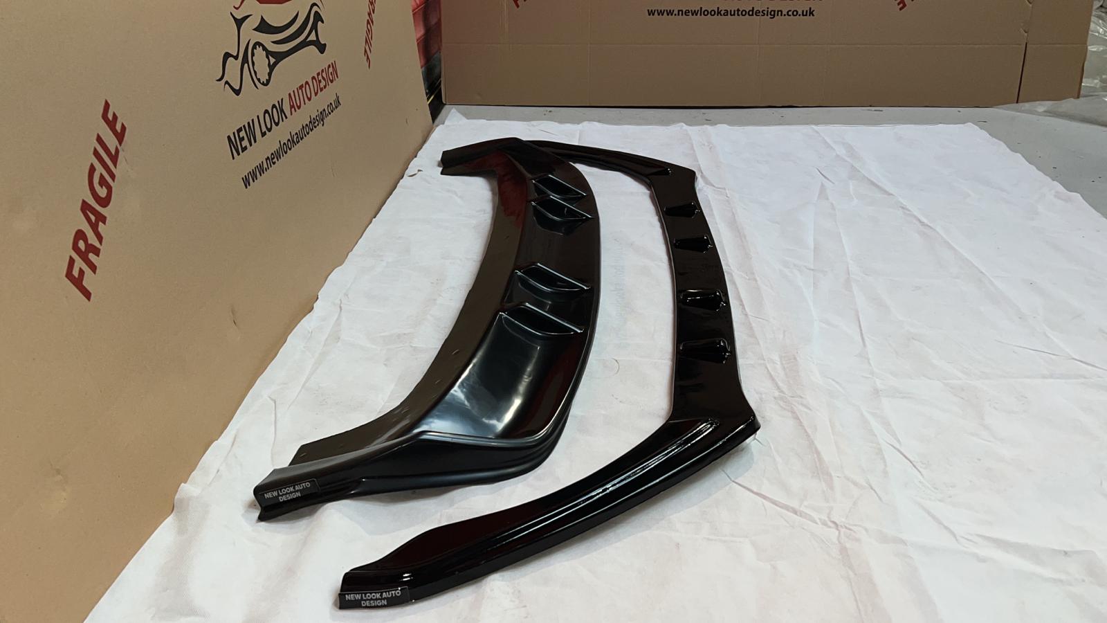 SEAT LEON FR Rear Diffuser Set ABS and LOWER FRONT ABS GLOSS BLACK SPLITTER LIP - Image 16