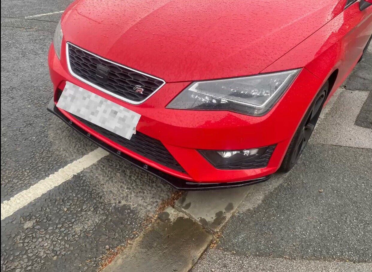 SEAT LEON FR Rear Diffuser Set ABS and LOWER FRONT ABS GLOSS BLACK SPLITTER LIP - Image 7